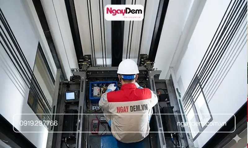 Sửa chữa thang máy khách sạn Grand Dragon Hotel - Kiểm tra hệ thống điều khiển và đấu nối điện