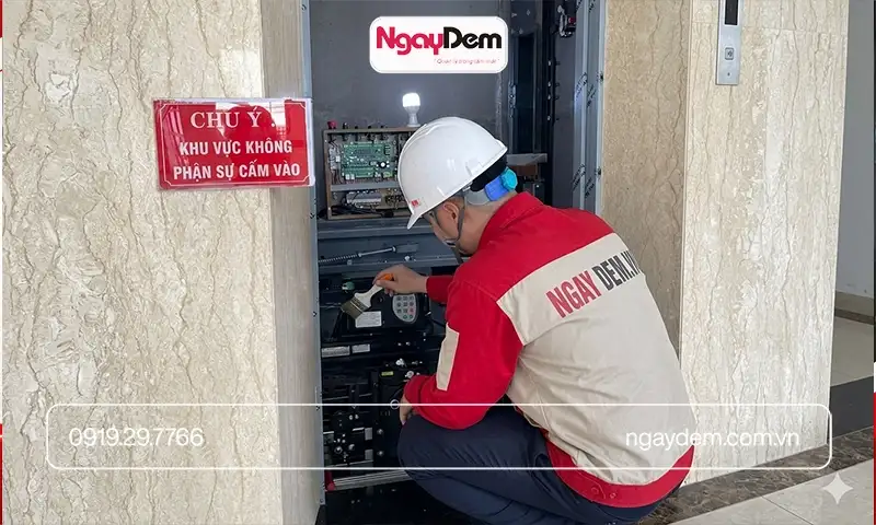 Sửa chữa thang máy toàn nhà chung cư thực hiện sửa lỗi 