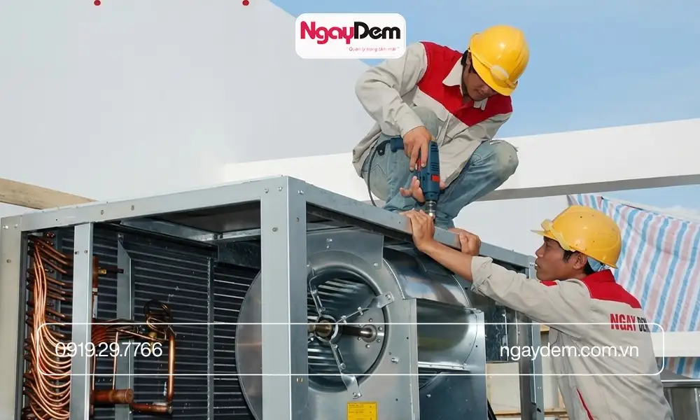 Quy trình thực hiện lắp đặt điều hòa công nghiệp chuẩn