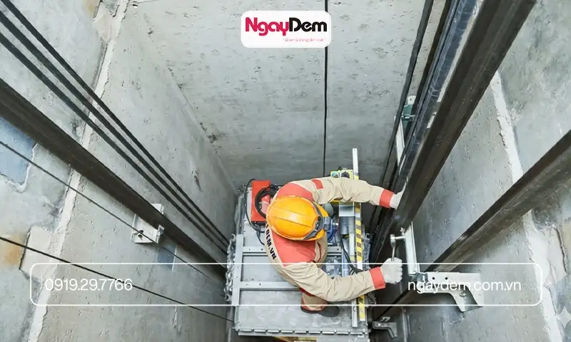 Cơ điện Ngày Đêm - thi công lắp đặt thang máy khách sạn giá rẻ - chuyên nghiệp nhất hiện nay