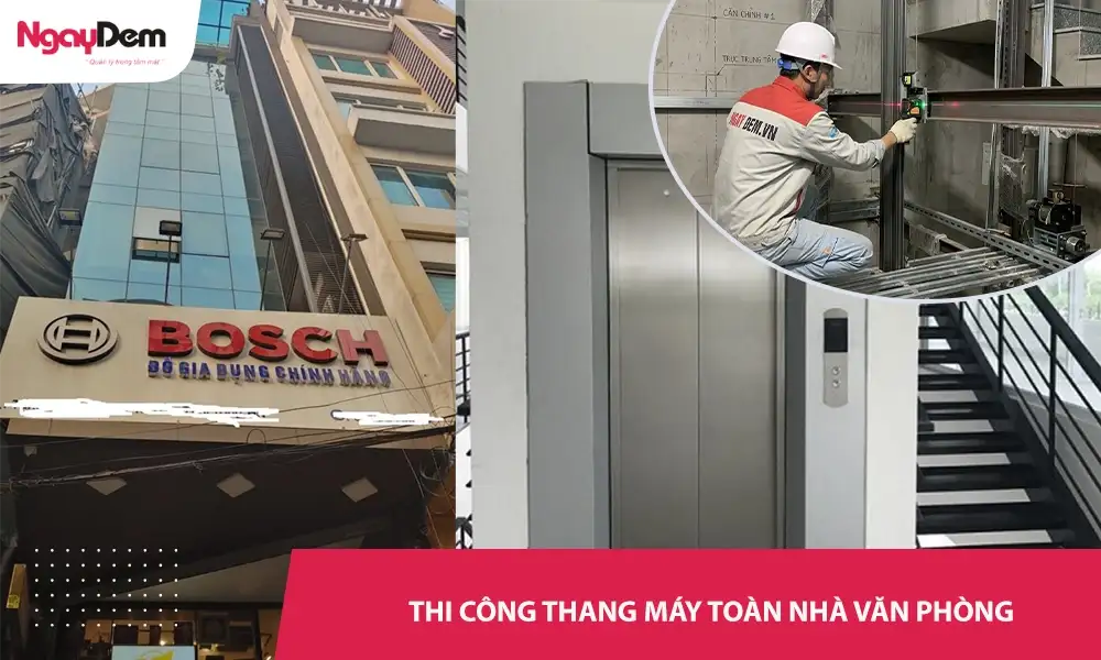 Thi công thang máy tòa nhà văn phòng - Giá rẻ hàng đầu – Đúng kế hoạch