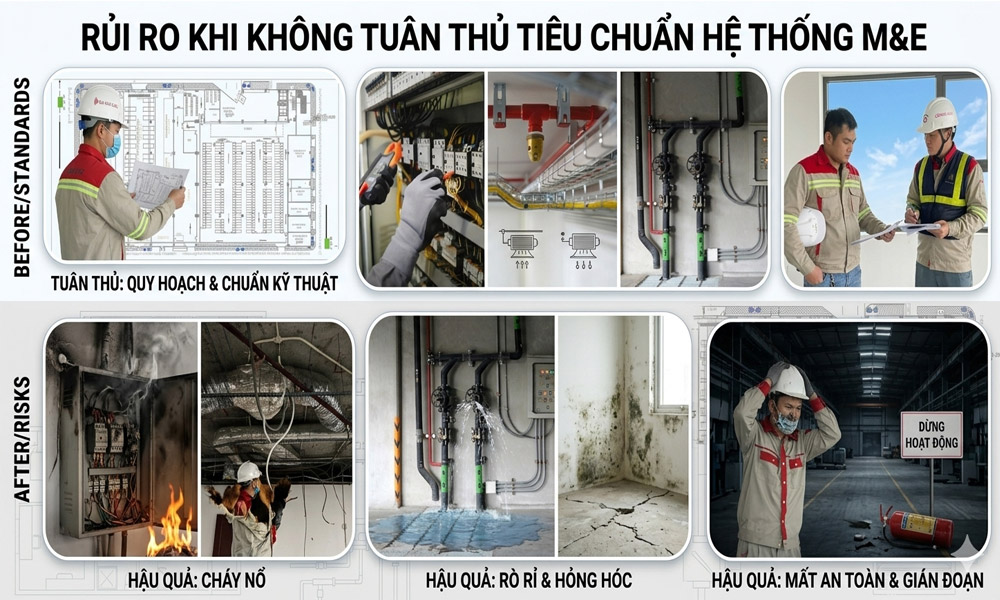Rủi ro khi không tuân thủ tiêu chuẩn hệ thống M&E