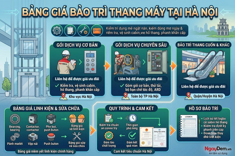 Báo giá thang máy gia đình tại Hà Nội