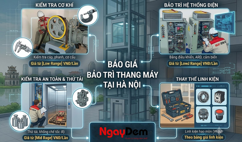 Báo giá bảo trì thang máy tại Hà Nội