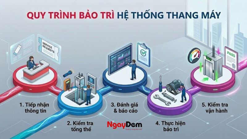 Quy trình bảo trì thang máy có đạt chuẩn kỹ thuật hay không