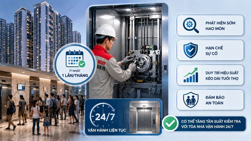 Tần suất đối với chung cư cao tầng, lưu lượng lớn
