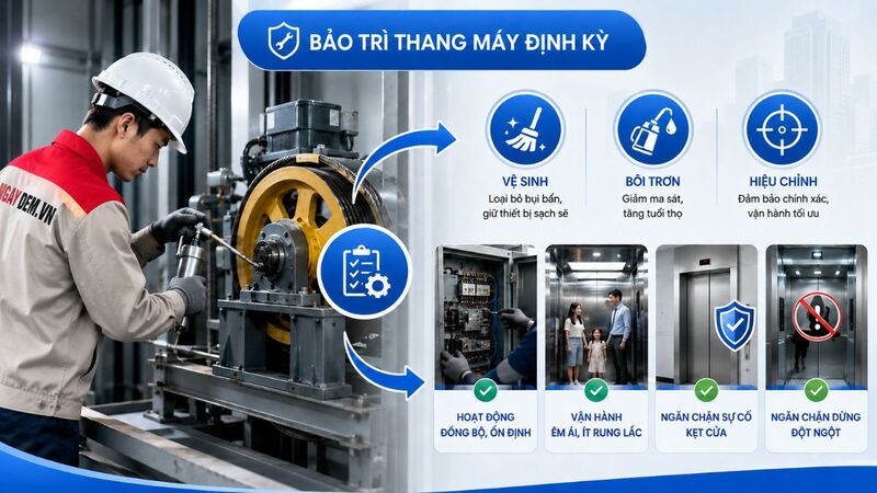 Giúp thang máy duy trì hoạt động liên tục, ổn định