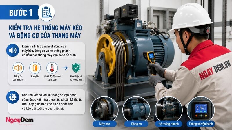 Kiểm tra hệ thống máy kéo và động cơ