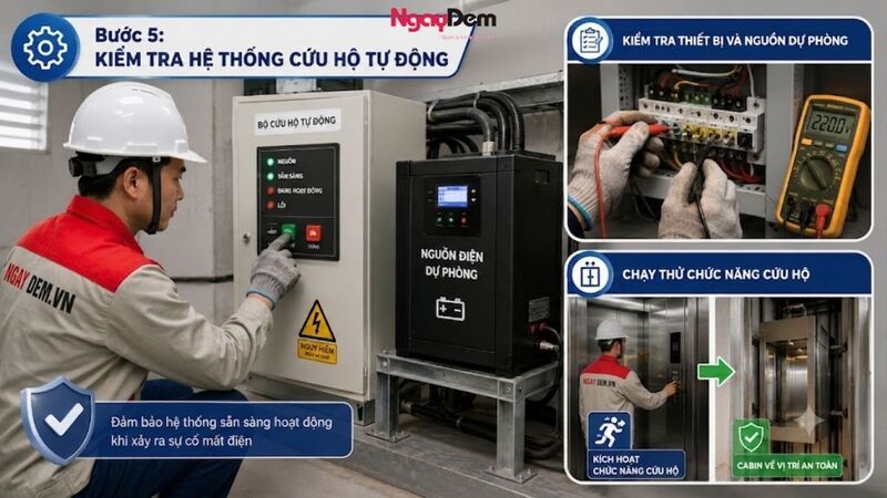 Kiểm tra hệ thống cứu hộ tự động