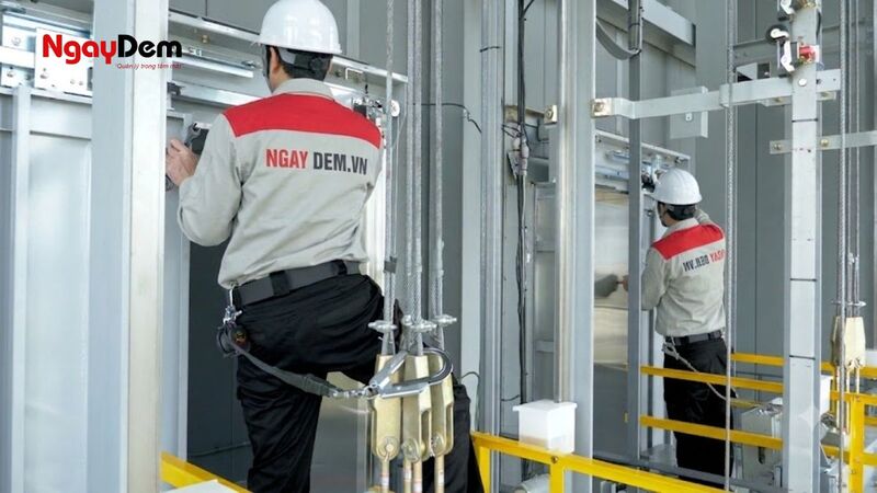 Đội ngũ kỹ thuật viên có nhiều năm kinh nghiệm là yếu tố quan trọng để đánh giá chất lượng dịch vụ bảo trì thang máy