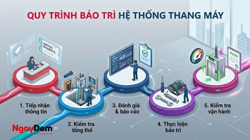 Quy trình bảo trì - bảo dưỡng thang máy chuẩn chuyên nghiệp
