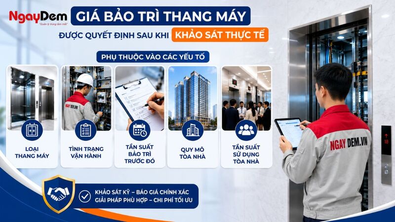 Bảng giá bảo trì thang máy tại Bắc Từ Liêm của Cơ Điện Ngày Đêm
