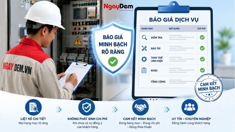 Báo giá minh bạch, không chi phí bổ sung