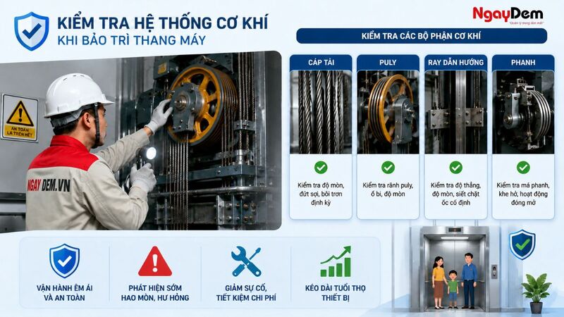 Kiểm tra hệ thống cơ khí