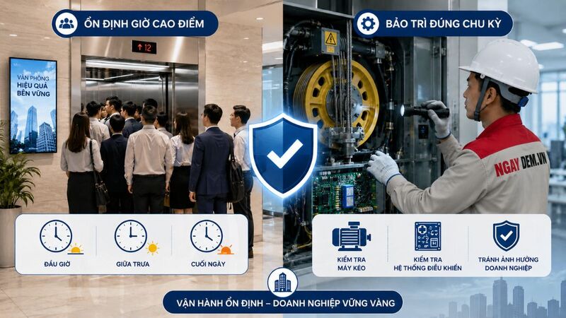 Văn phòng tập trung vào tính ổn định giờ cao điểm