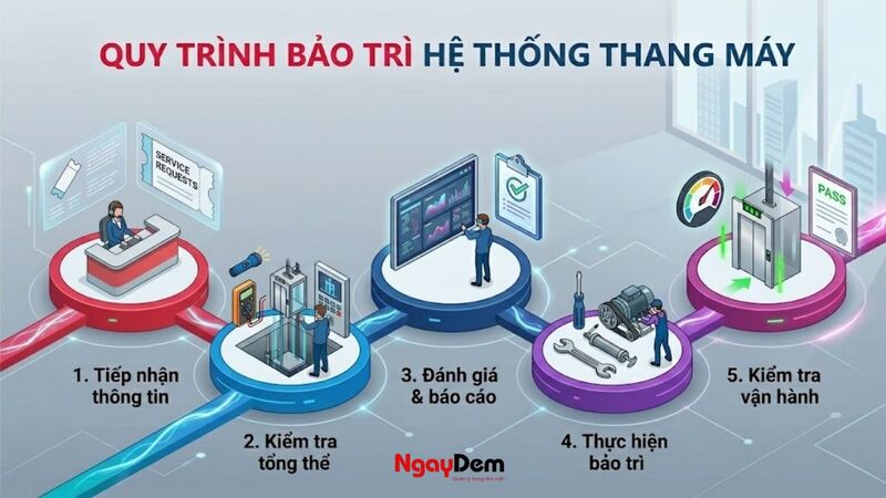 Bảo trì - bảo dưỡng thang máy chuẩn quy trình