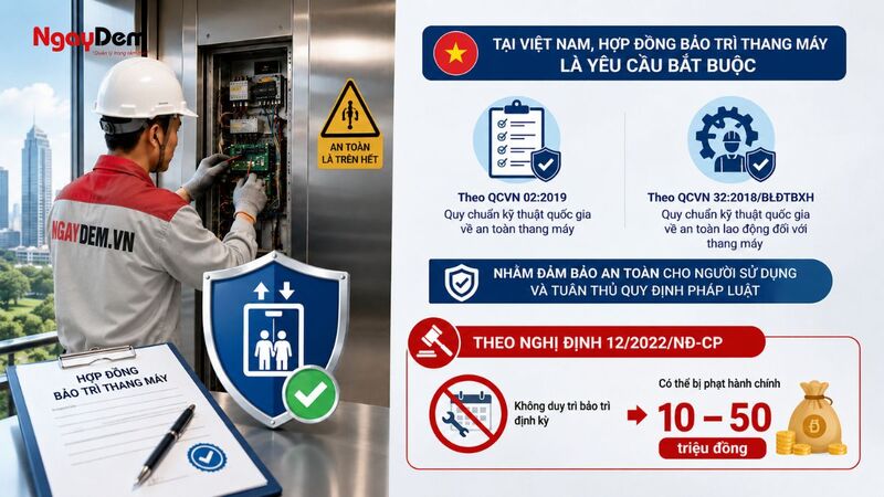 Các quy định pháp luật liên quan khi bảo trì thang máy