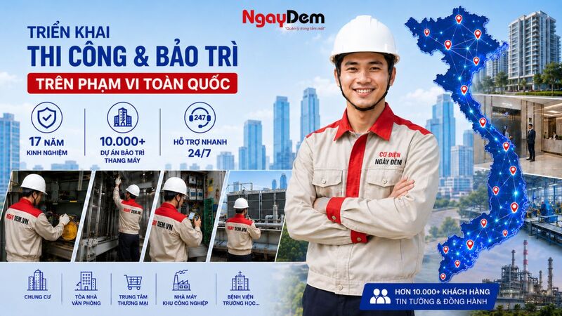Vì sao nên lựa chọn Cơ Điện Ngày Đêm lắp đặt và bảo trì thang máy gia đình?