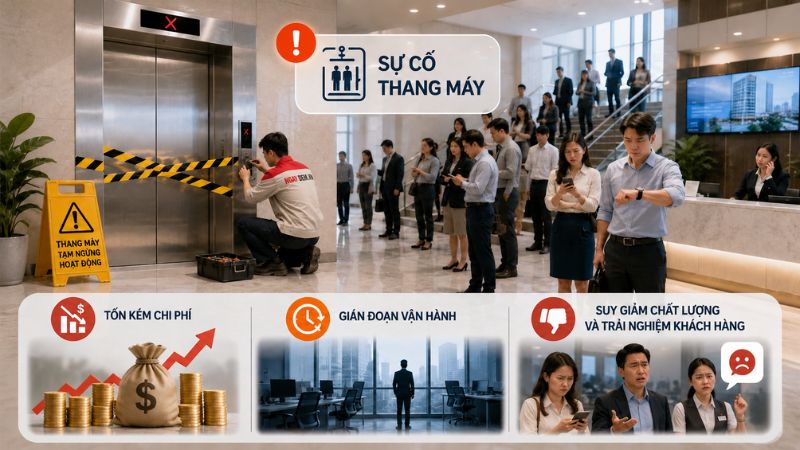 Làm gián đoạn hoạt động của tòa nhà hoặc doanh nghiệp