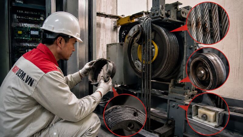 Linh kiện hao mòn vượt ngưỡng khuyến nghị