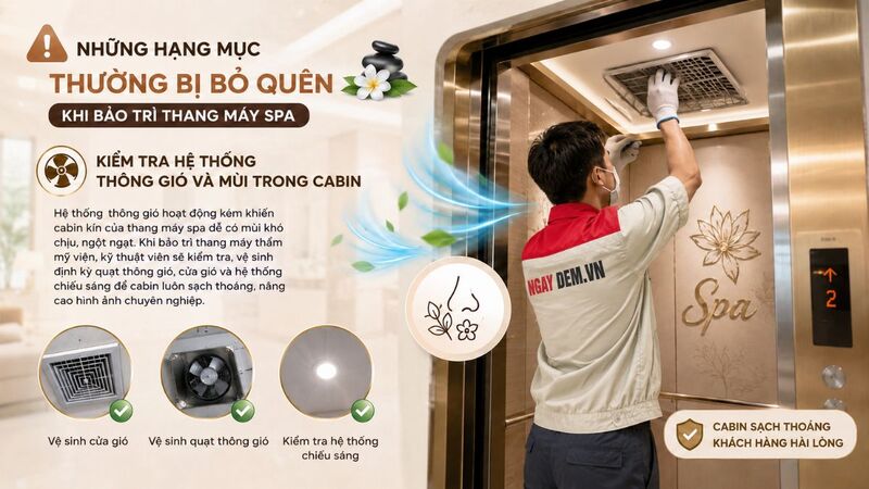 Kiểm tra hệ thống thông gió và mùi trong cabin