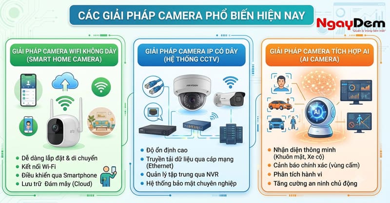 Các giải pháp camera phổ biến
