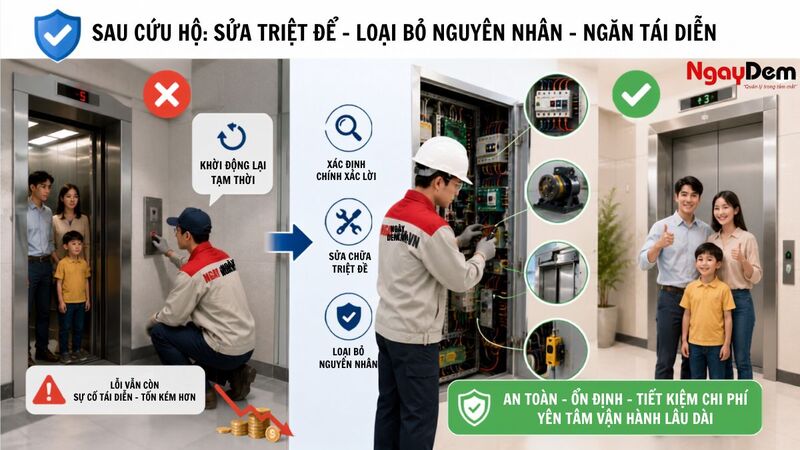Khắc phục triệt để nguyên nhân gây sự cố
