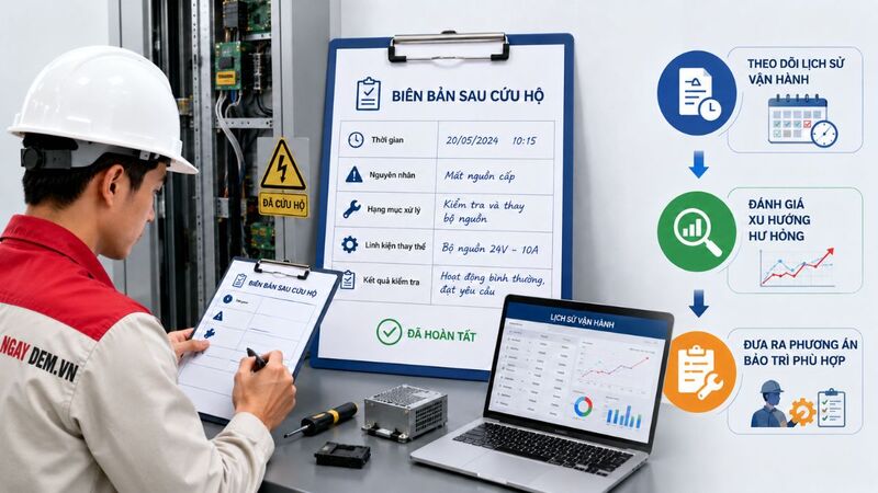 Lập biên bản và lưu hồ sơ kỹ thuật