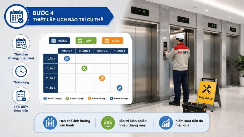 Bước 4: Thiết lập lịch bảo trì cụ thể