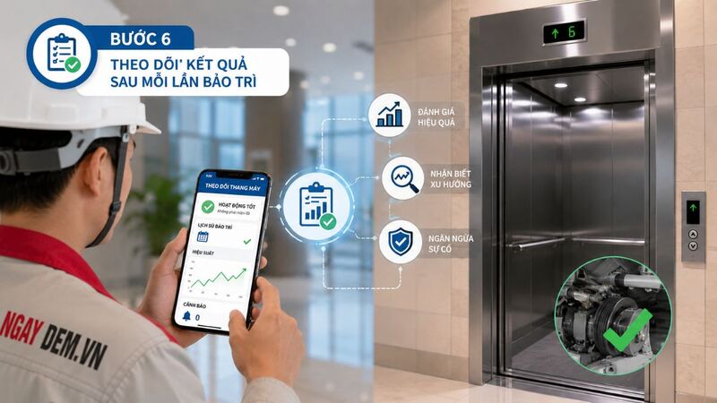 Bước 6: Theo dõi kết quả sau mỗi lần bảo trì