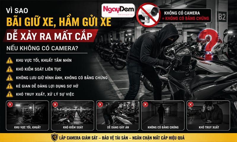 Lắp đặt camera cho bãi giữ xe