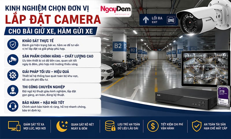Lắp đặt camera cho bãi giữ xe