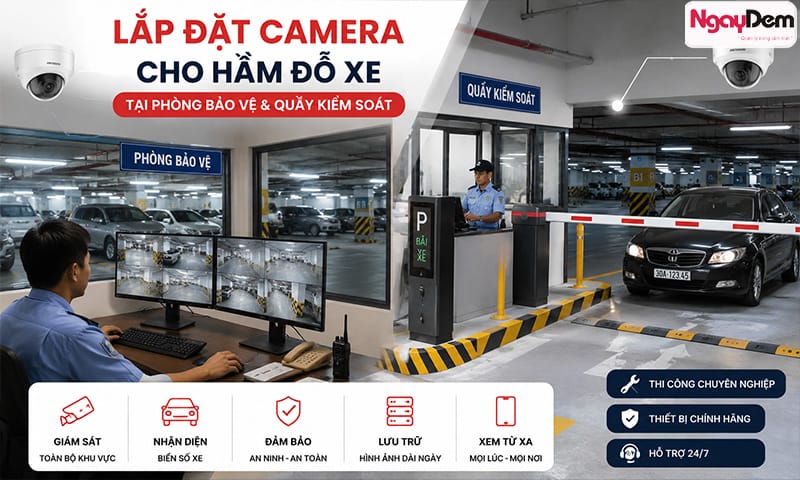 Lắp đặt camera cho bãi giữ xe