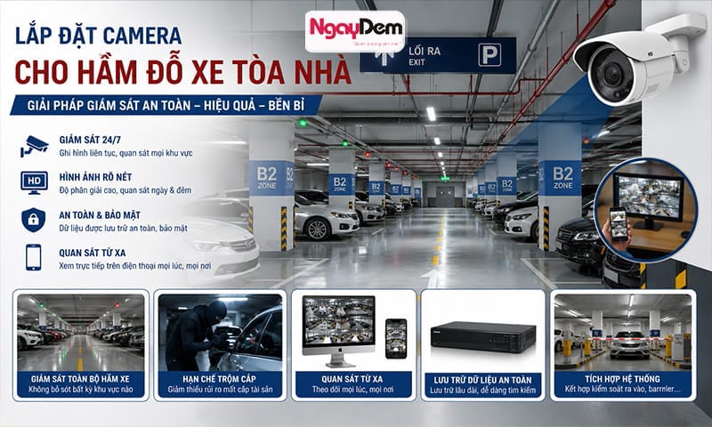 Lắp đặt camera cho bãi giữ xe