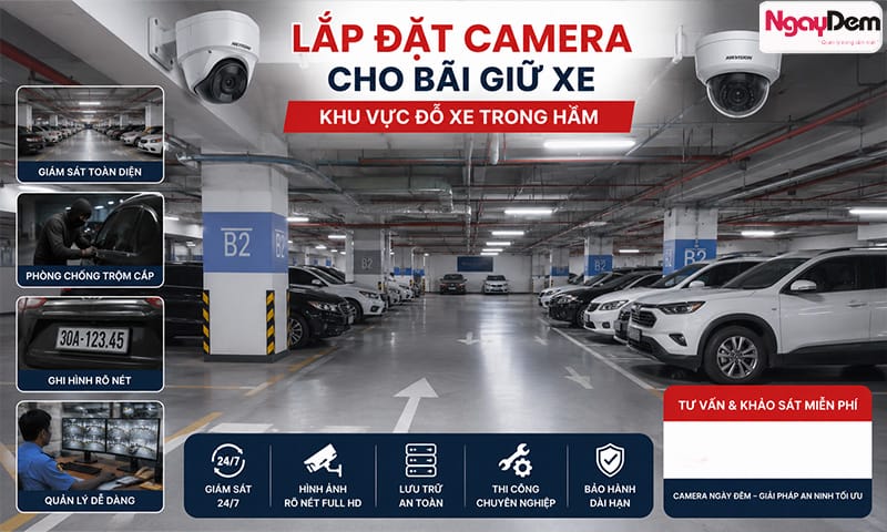 Lắp đặt camera cho bãi giữ xe