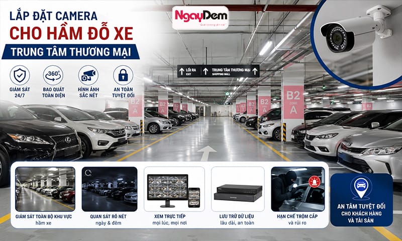 Lắp đặt camera cho bãi giữ xe