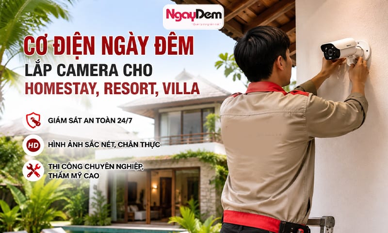 Cơ điện Ngày Đêm - chuyên cung cấp thiết bị và lắp đặt camera chính hãng giá rẻ trọn gói lắp đặt camera cho homestay