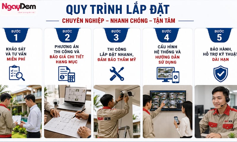 Quy trình chuẩn lắp đặt camera cho resort, villa, homestay lắp đặt camera cho homestay