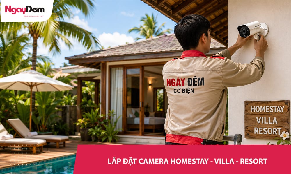 lắp đặt camera cho homestay