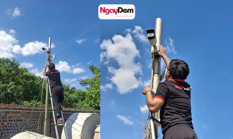 Lắp đặt camera cho nhà máy loại ngoài trời, dễ dàng giám sát và quản lý lắp đặt camera cho nhà máy công ty CP thép không gỉ A&T