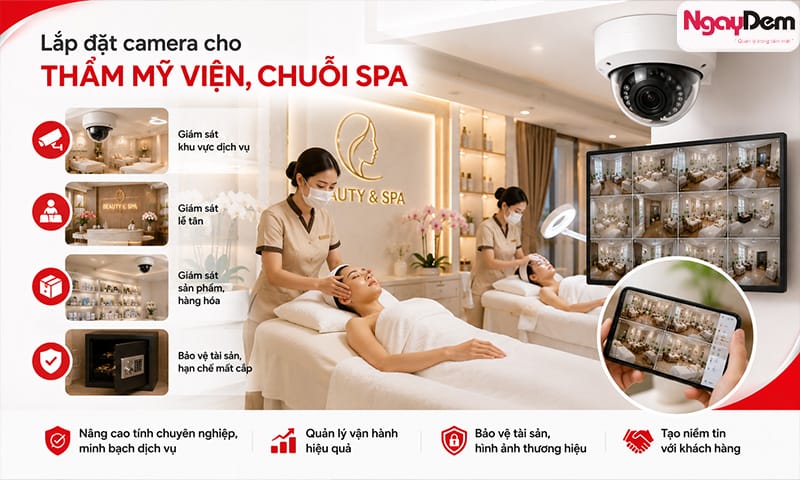 Lắp đặt camera cho spa