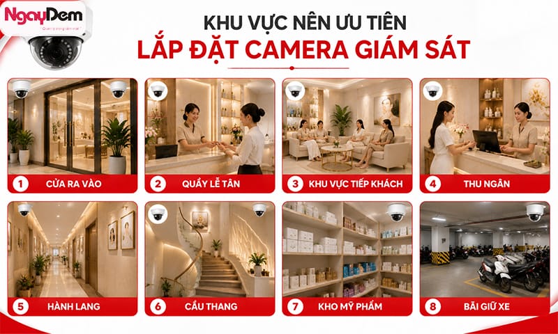 Lắp đặt camera cho spa