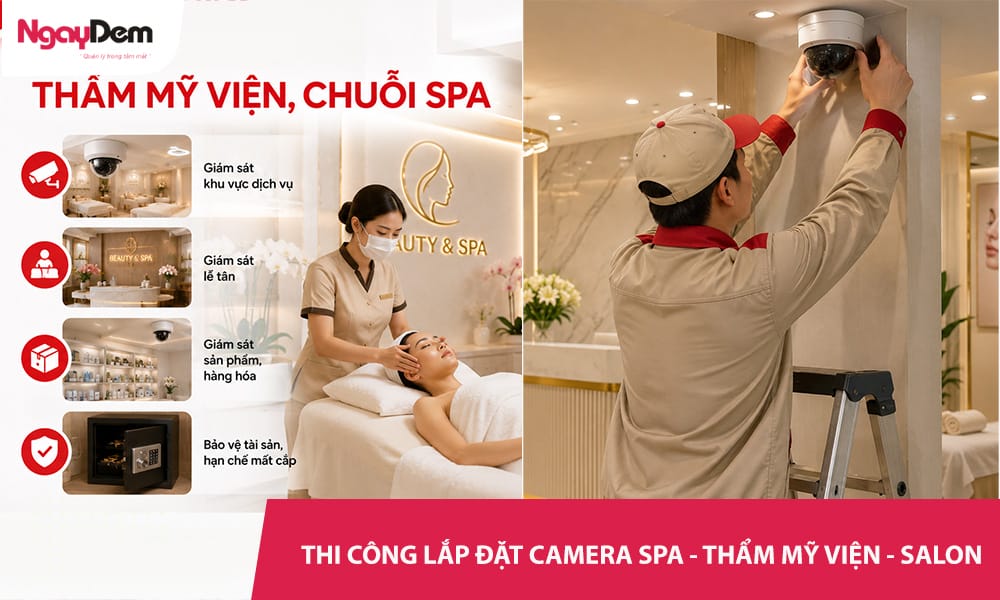 Thi công lắp đặt camera cho Spa, Thẩm mỹ viện, Salon làm đẹp