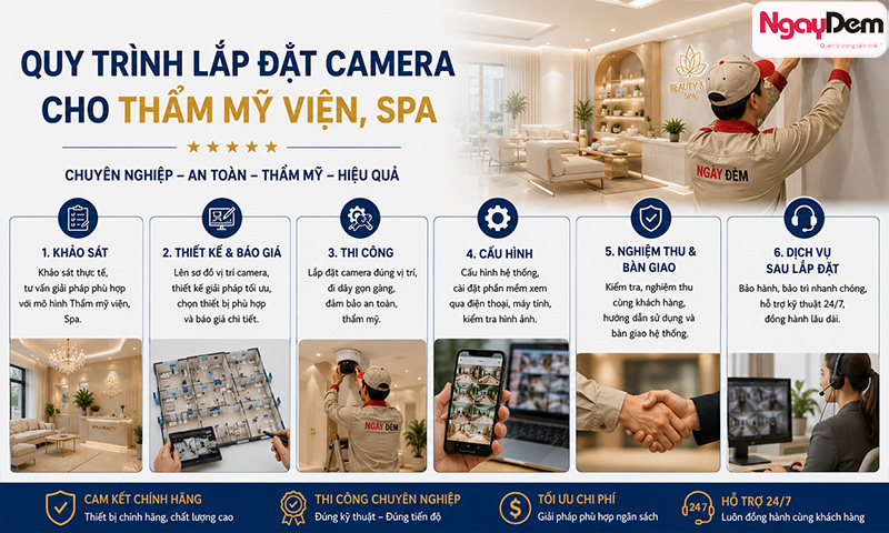 Lắp đặt camera cho spa
