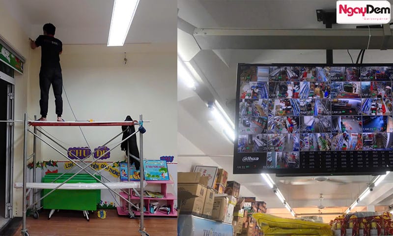 Công trình lắp camera cho trường học và cửa hàng Chương Mỹ lắp đặt camera Chương Mỹ