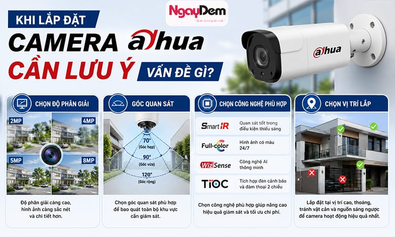 Những lưu ý khi muốn chọn camera Dahua và lắp đặt lắp đặt camera dahua