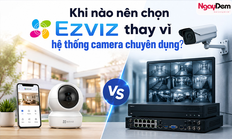Chọn Ezviz thay vì hệ thống camera chuyên dụng lắp đặt camera Ezviz