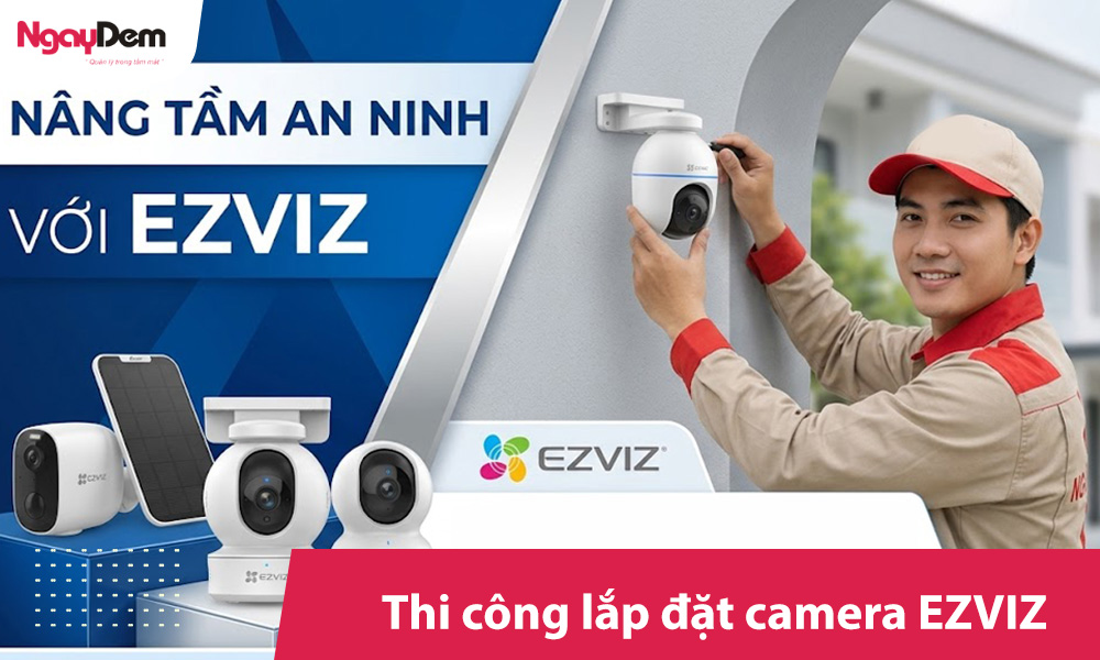 Lắp đặt camera Ezviz trọn gói tại nhà, chính hãng [Giá tốt]