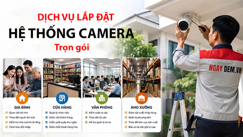 Giải pháp lắp camera theo yêu cầu cho mọi công trình