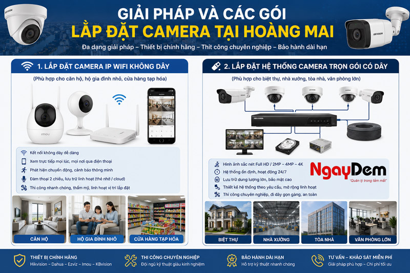 Giải pháp và các gói lắp đặt camera phổ biến